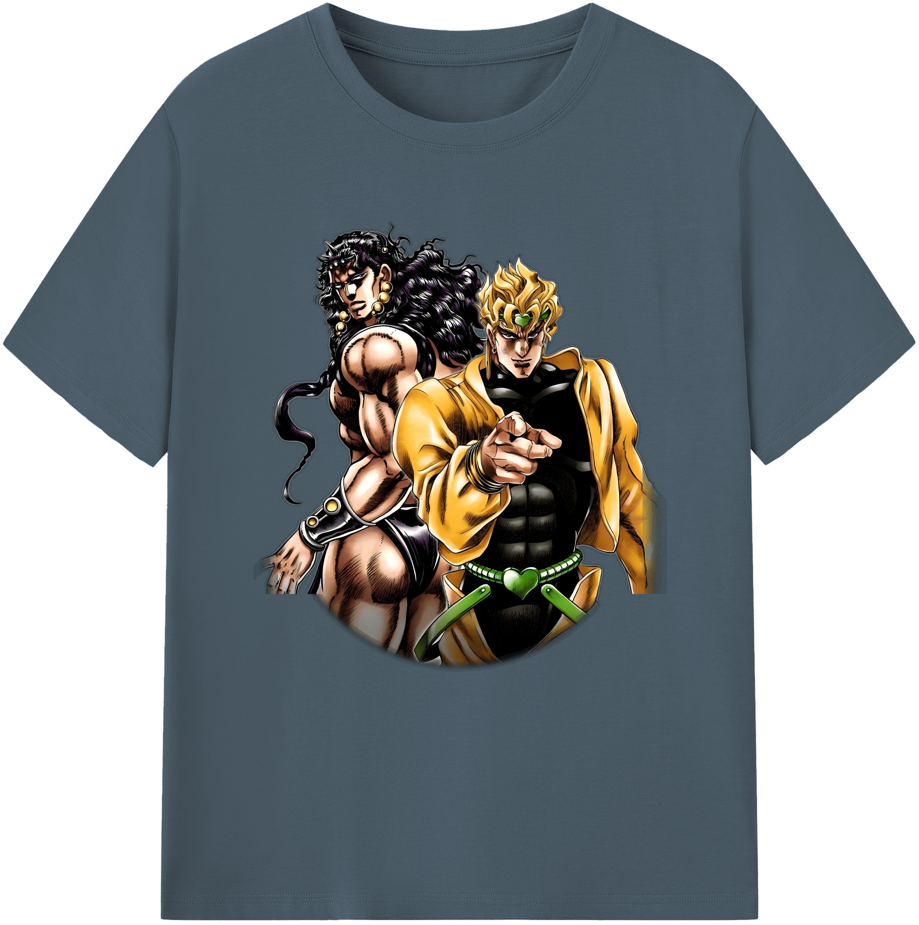 （画像用） ジョジョの奇妙な冒険 ディオ?ブランドー JoJo's Bizarre Adventure Dio Brando 綿100％半袖Tシャツ（フロントプリント）